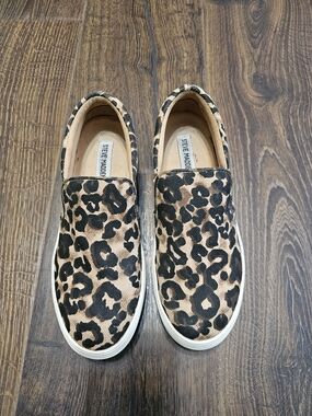 Steve Madden Gills-A Women's Platform Sneaker Leopard Print Fabric Size 8M